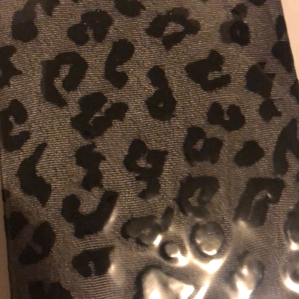 Kate Spade cheetah print black tights S/M - Picture 5 of 5